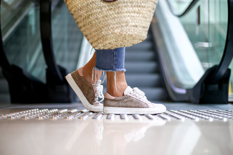 women wearing sneakers