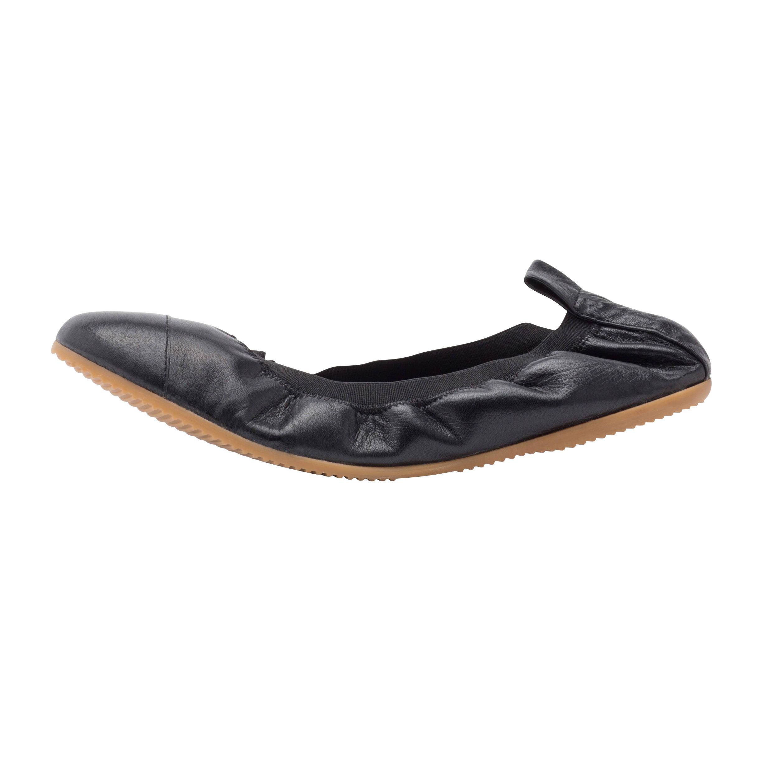 Ballet Flats - Black Leather - Cammino Shoes
