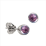 Sterling Silver Birthstone Earrings - February