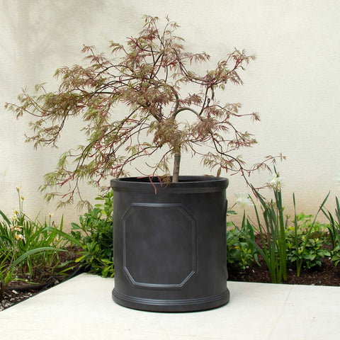 Charcoal Grey Cylinder Planter