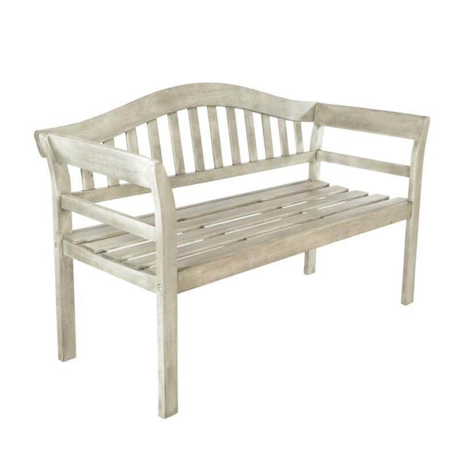 2 Seater Grey Wooden Garden Bench | Repton Queen | Gardenesque