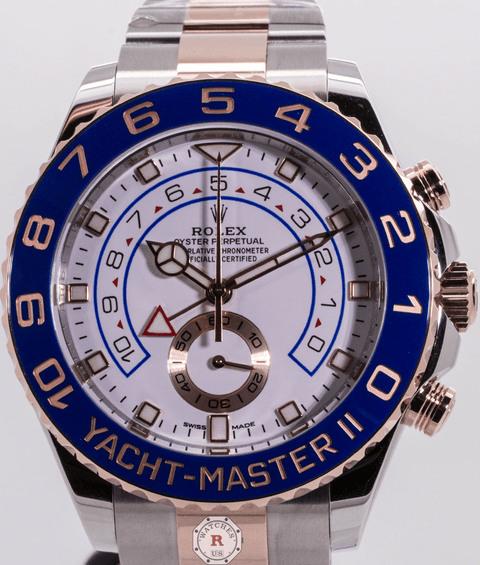 yacht master ii oyster 44 mm oystersteel and everose gold