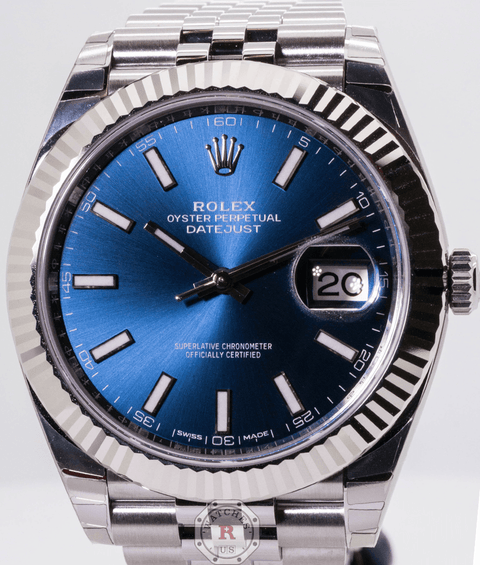 rolex oyster perpetual datejust superlative chronometer officially certified blue