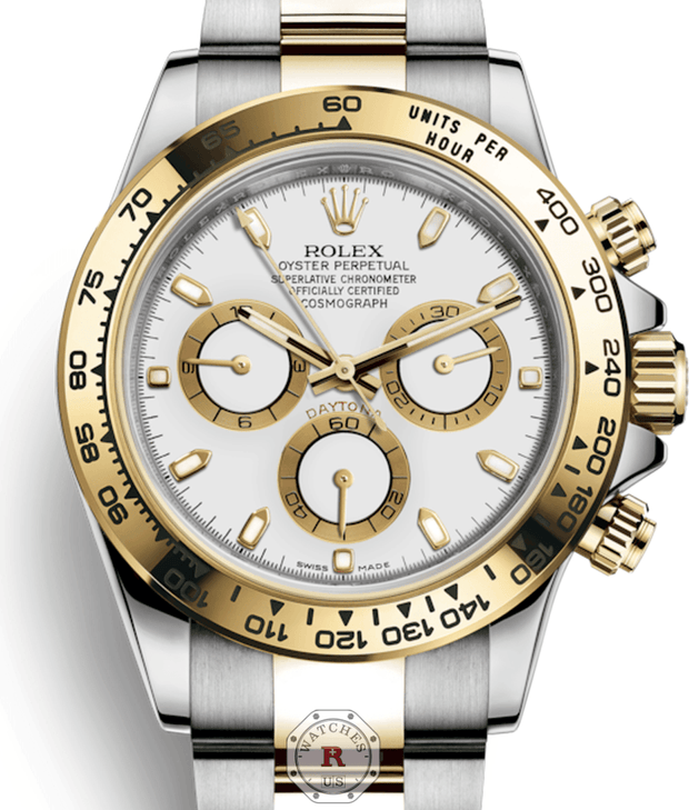 rolex daytona gold with white face