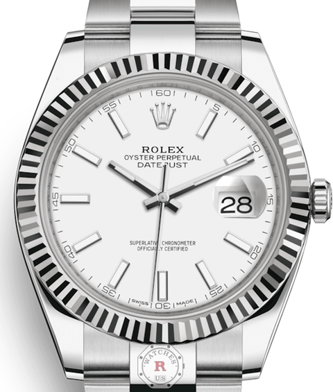 rolex datejust 41 white