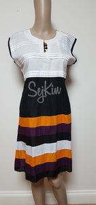 Stripe multicoloured kurti top - XL (UK 10-12)