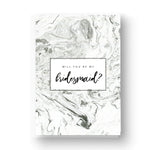 Grey Marble Will you be my Bridesmaid / Maid of Honour Card