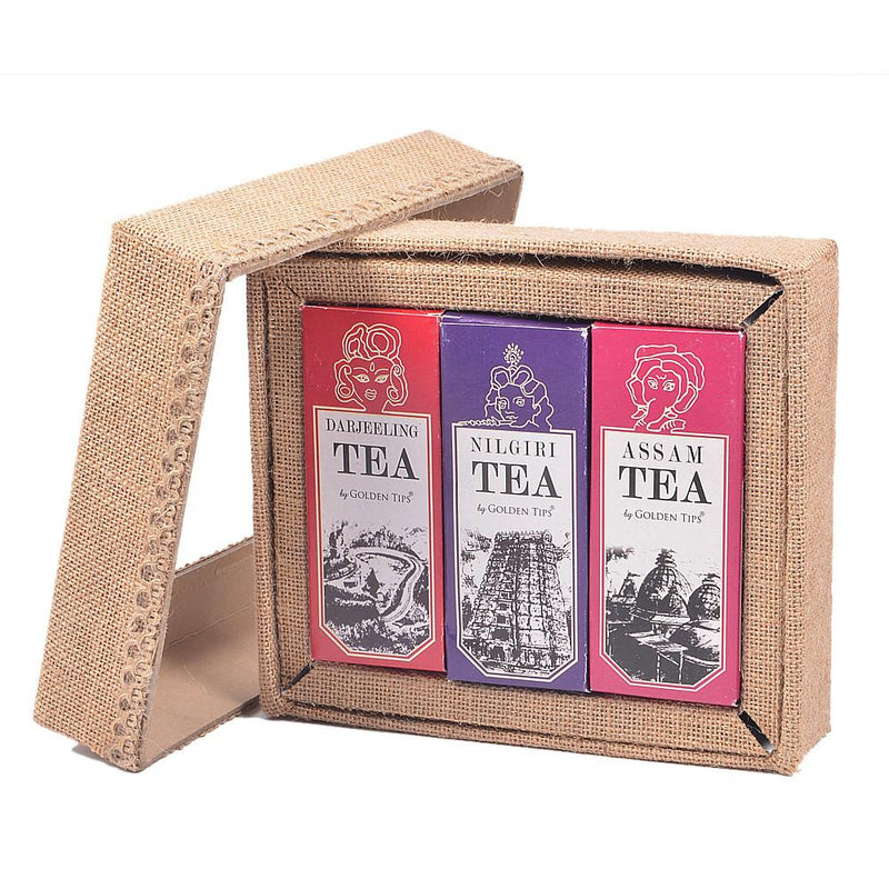 Buy 3-in-1 Delightful Tea Box (Darjeeling, Assam & Nilgiri) – Golden Tips