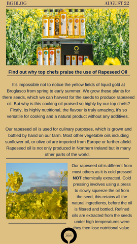 Broighter Gold Cold Pressed Infused Rapeseed Oil 