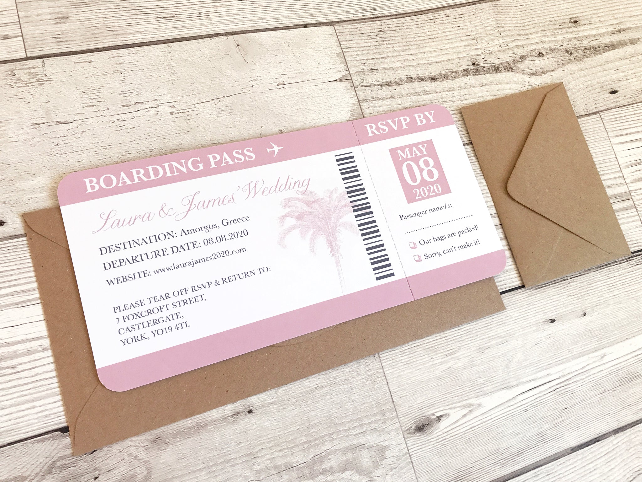 X10 Boarding Pass Invitation Invitations Announcements