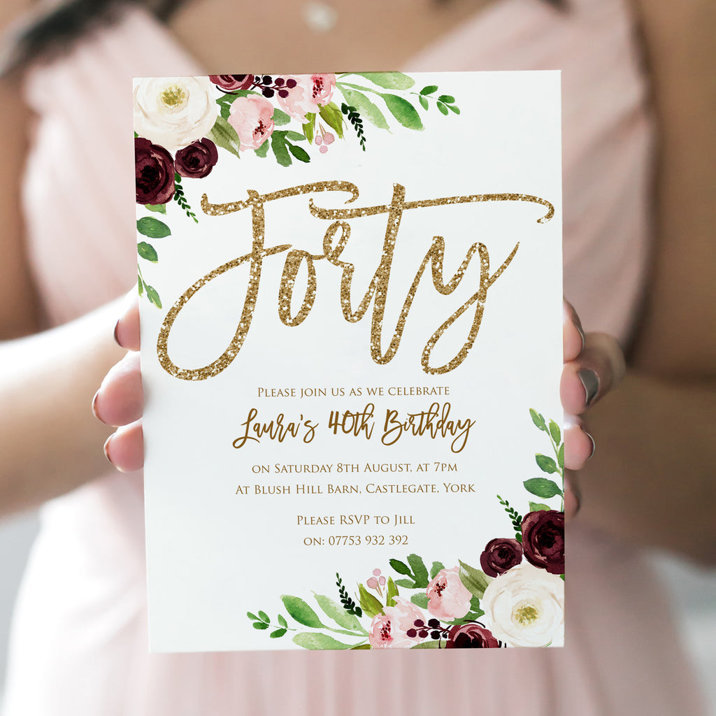 40th-birthday-invitation-forty-party-invitations-burgundy-birthday