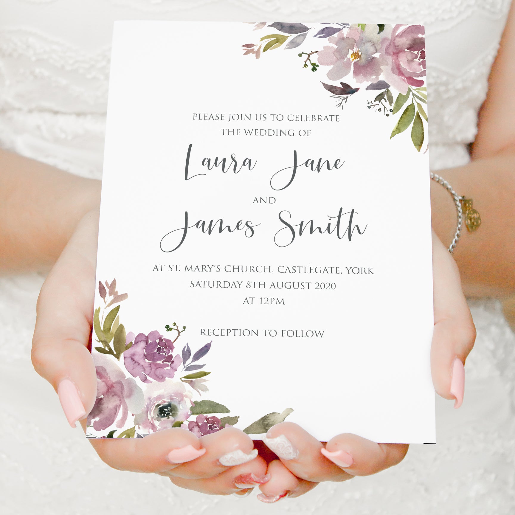 Dusty Rose Wedding Invitations, Mauve, Dusky Pink, Pink