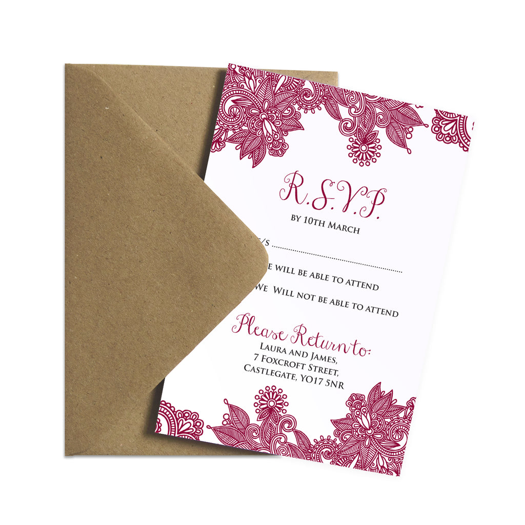 wedding invites with rsvp