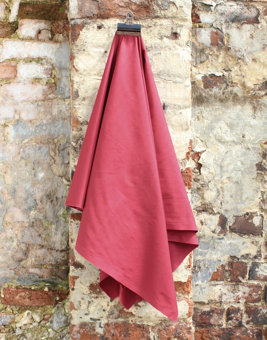 Plain Cotton Poplin Fabric, Claret Red Clothkits