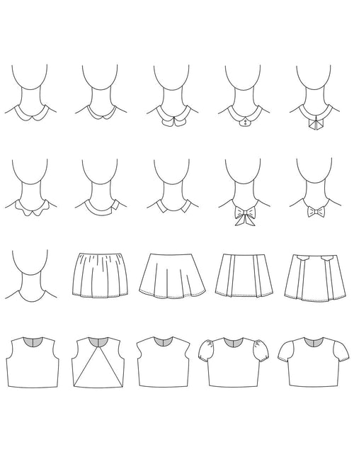 Tinny Dress, Peter Pan Collar Straightgrain Girl's Sewing Pattern ...