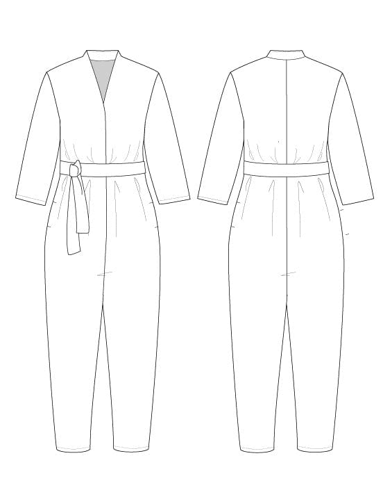 V-Neck Jumpsuit, The Assembly Line Sewing Pattern | Clothkits