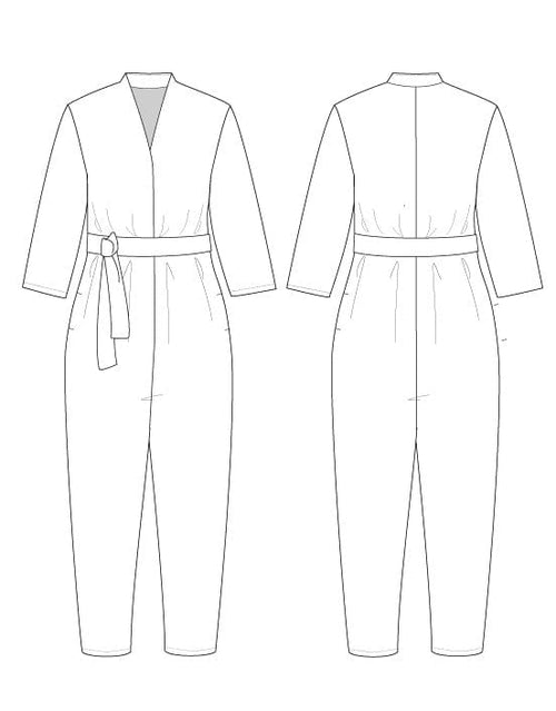 V-Neck Jumpsuit, The Assembly Line Sewing Pattern | Clothkits