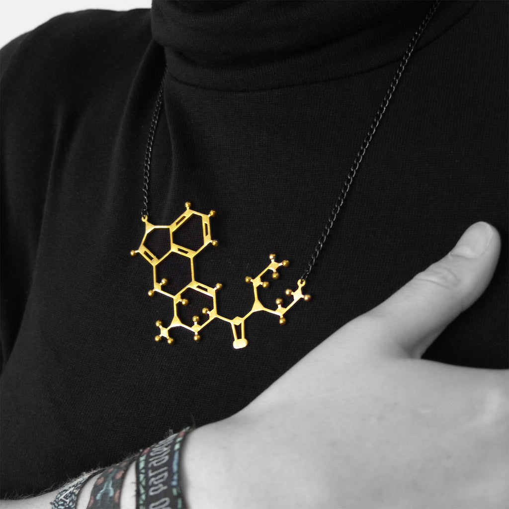 lsd molecule necklace