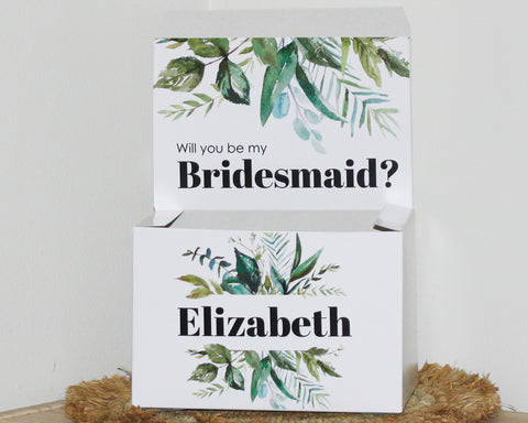Tropical Bridesmaid Gift Box with Proposal