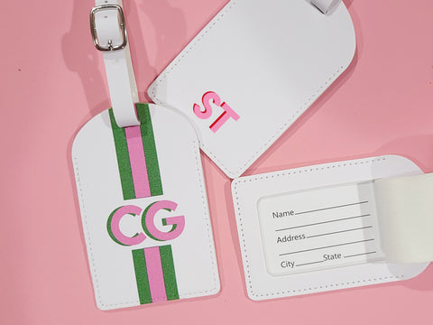 shadow monogram luggage tag