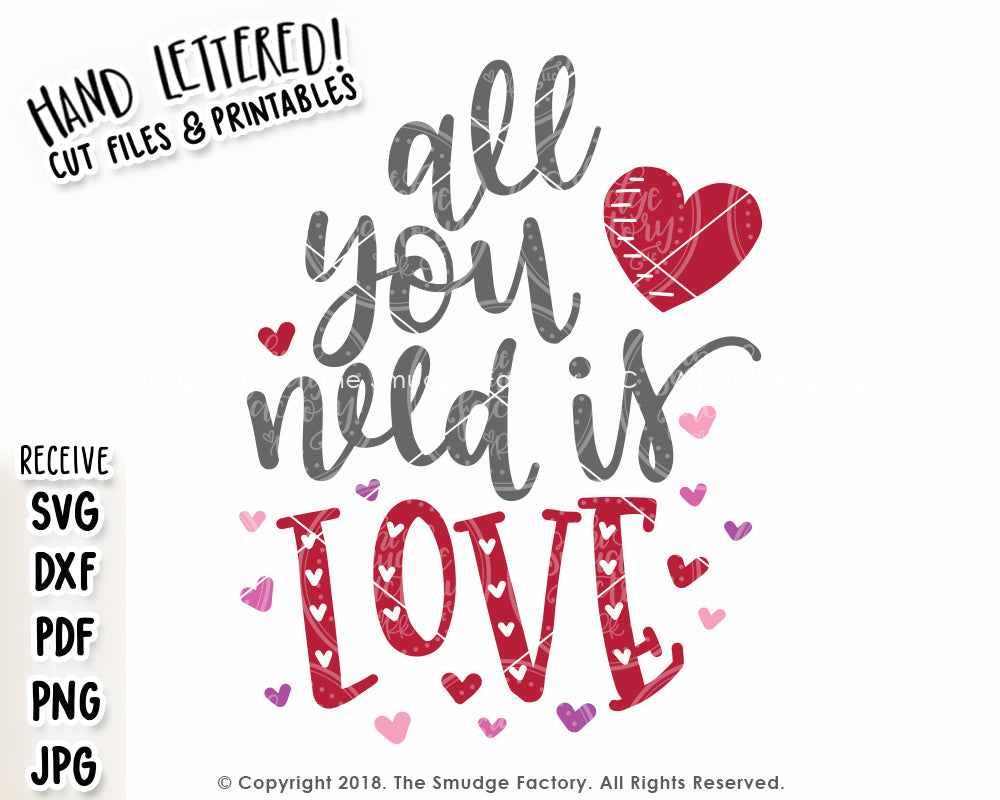 All You Need Is Love SVG & Printable