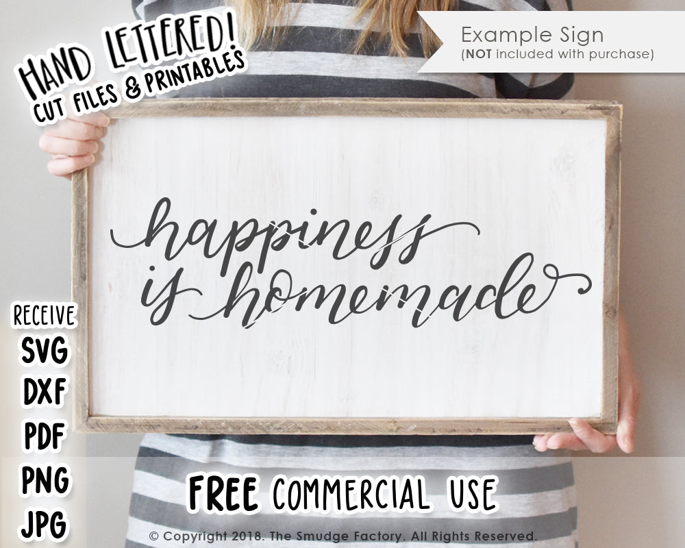 Download Happiness Is Homemade SVG & Printable - The Smudge Factory