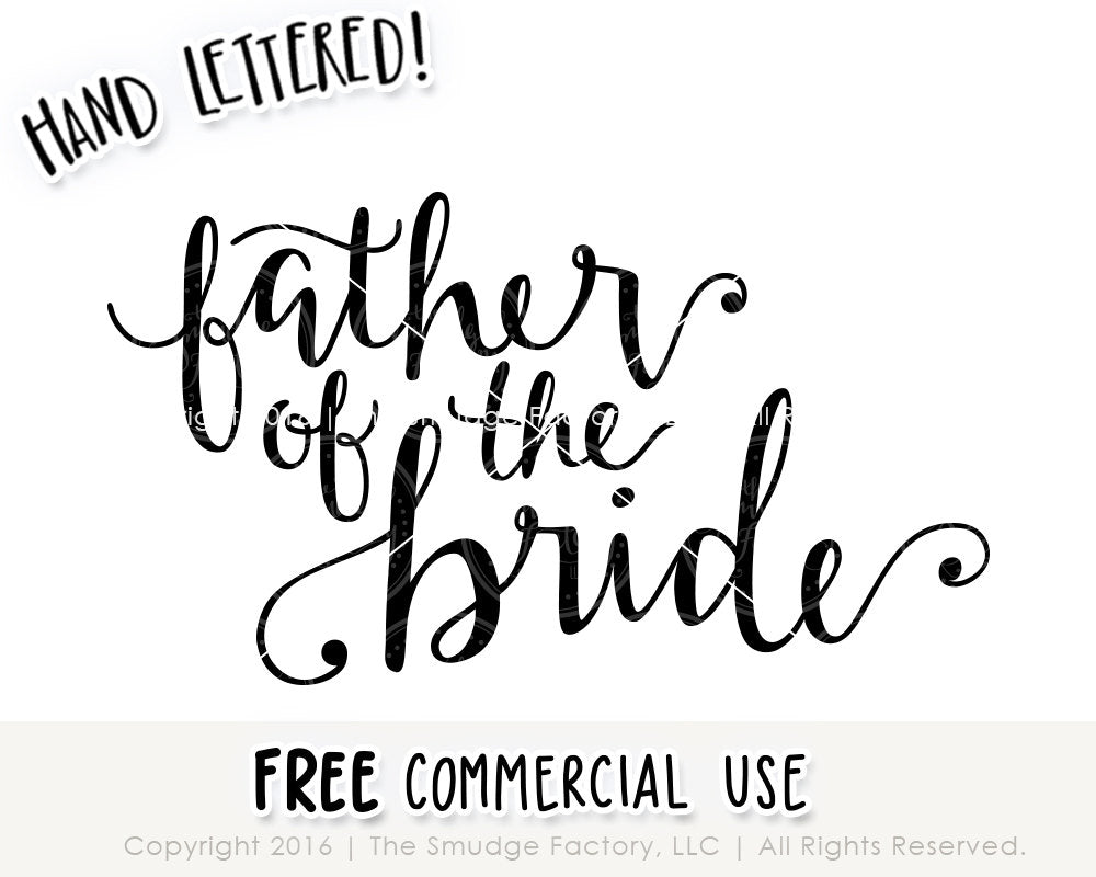 Download Father of the Bride SVG & Printable - The Smudge Factory