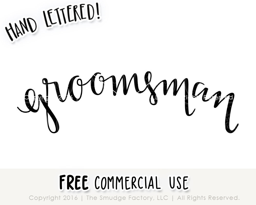 Download Groomsman SVG & Printable - The Smudge Factory