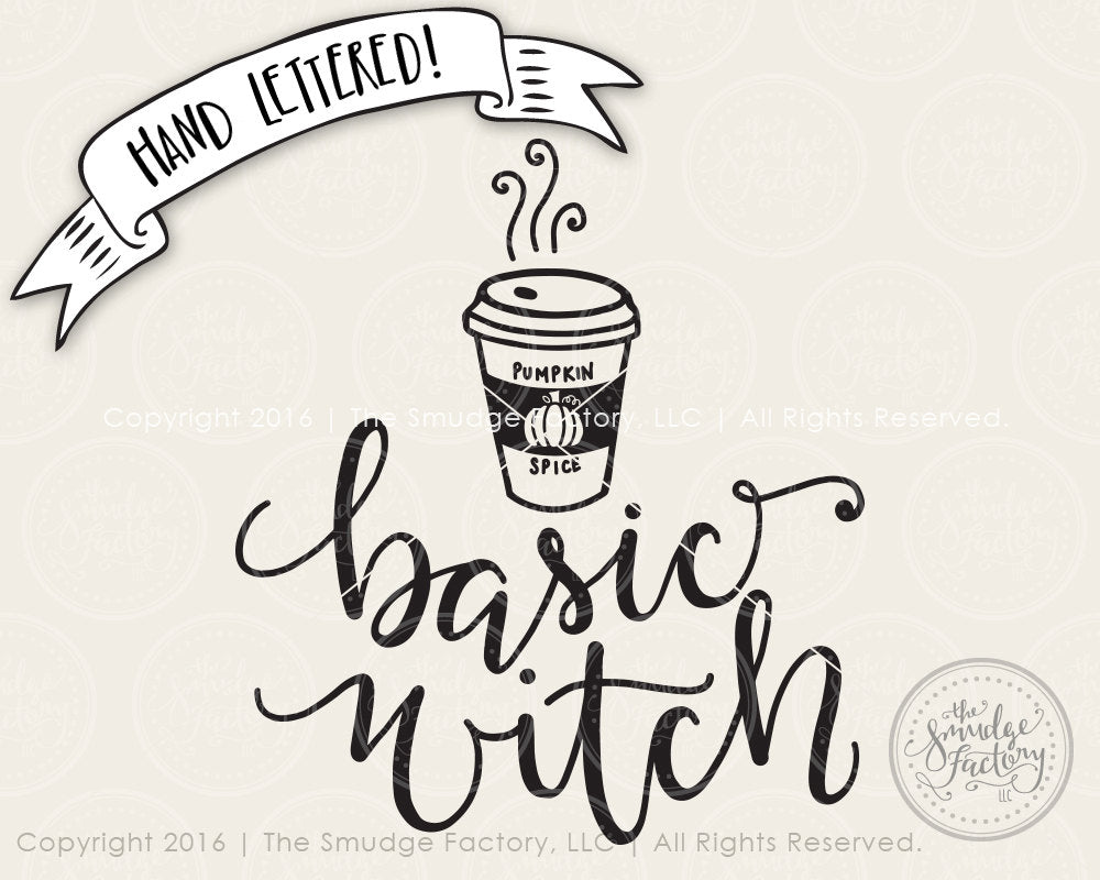 Download Basic Witch With Hot Coffee SVG & Printable - The Smudge ...