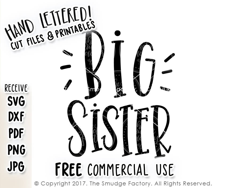 Download Big Sister SVG & Printable - The Smudge Factory