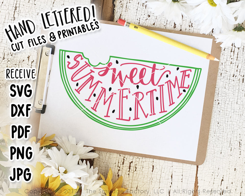 Sweet Summertime SVG & Printable - The Smudge Factory