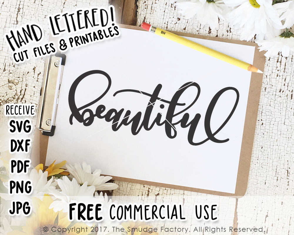 Download Beautiful SVG & Printable - The Smudge Factory