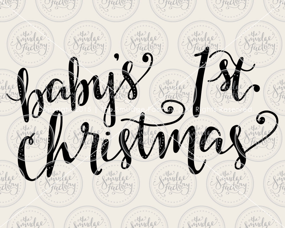 Download Baby's 1st Christmas SVG & Printable - The Smudge Factory