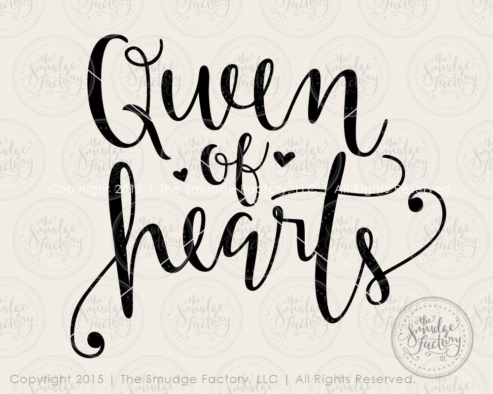 Download Queen of Hearts SVG & Printable - The Smudge Factory