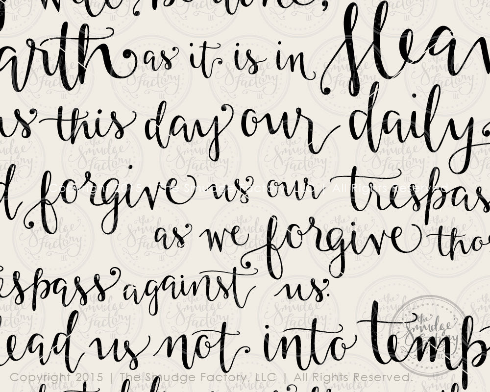 Download The Lord S Prayer Svg Printable The Smudge Factory