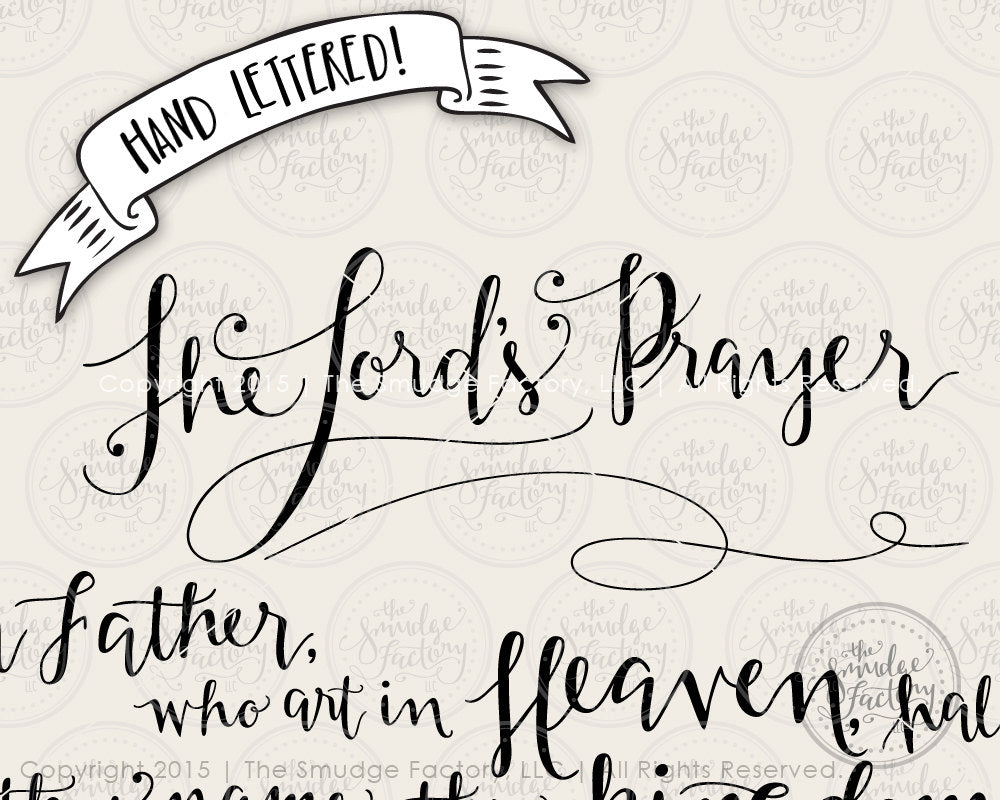 Download The Lord's Prayer SVG & Printable - The Smudge Factory