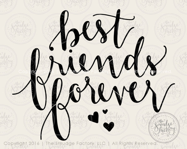 Best Friends Forever SVG & Printable - The Smudge Factory