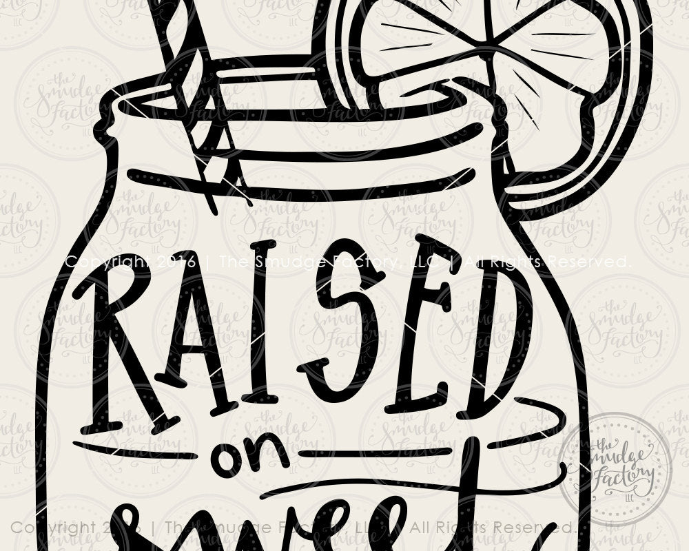 Download Raised On Sweet Tea And Jesus Svg Printable The Smudge Factory