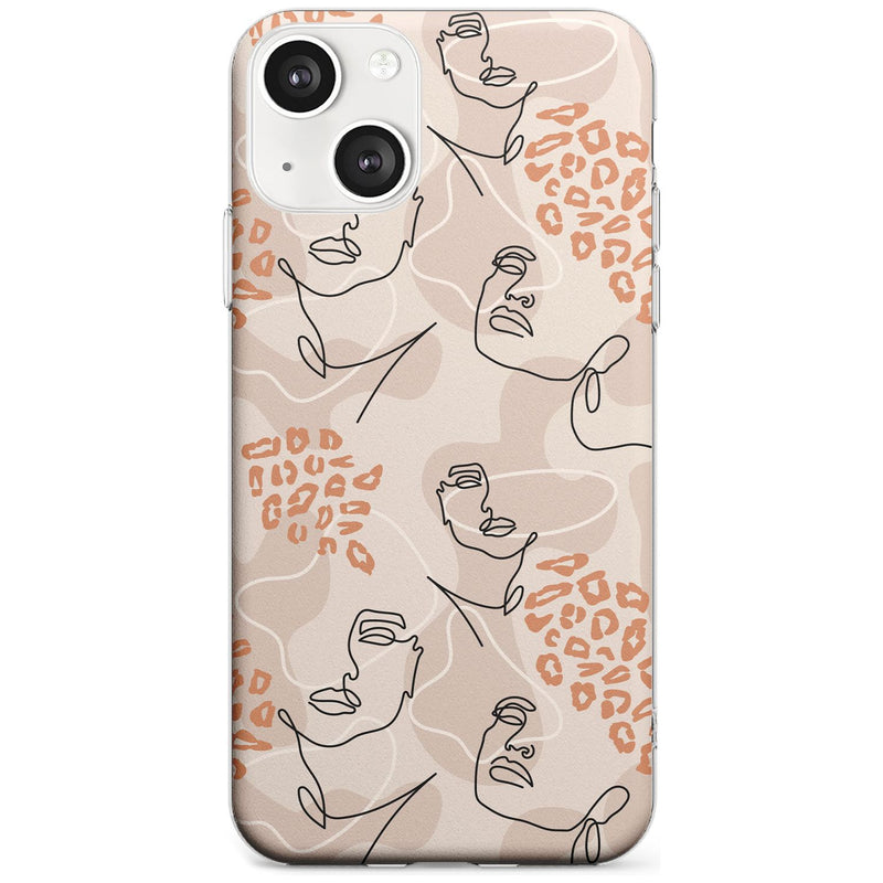Leopard Print Stylish Abstract Faces