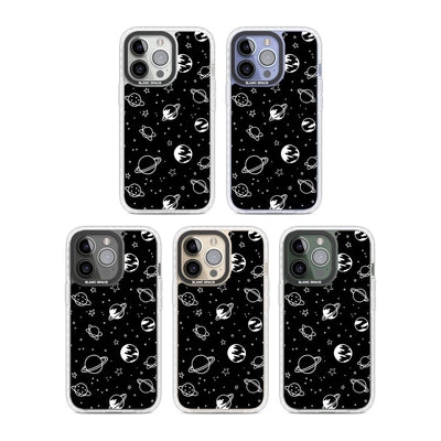 Cosmic Outer Space Design White on Black