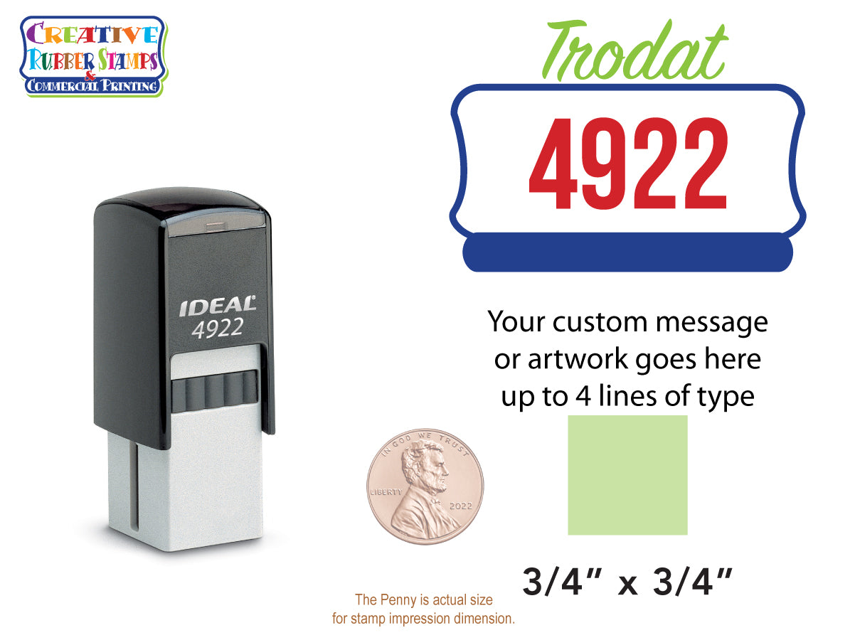 Personalized Rubber Stamp 4 Lines