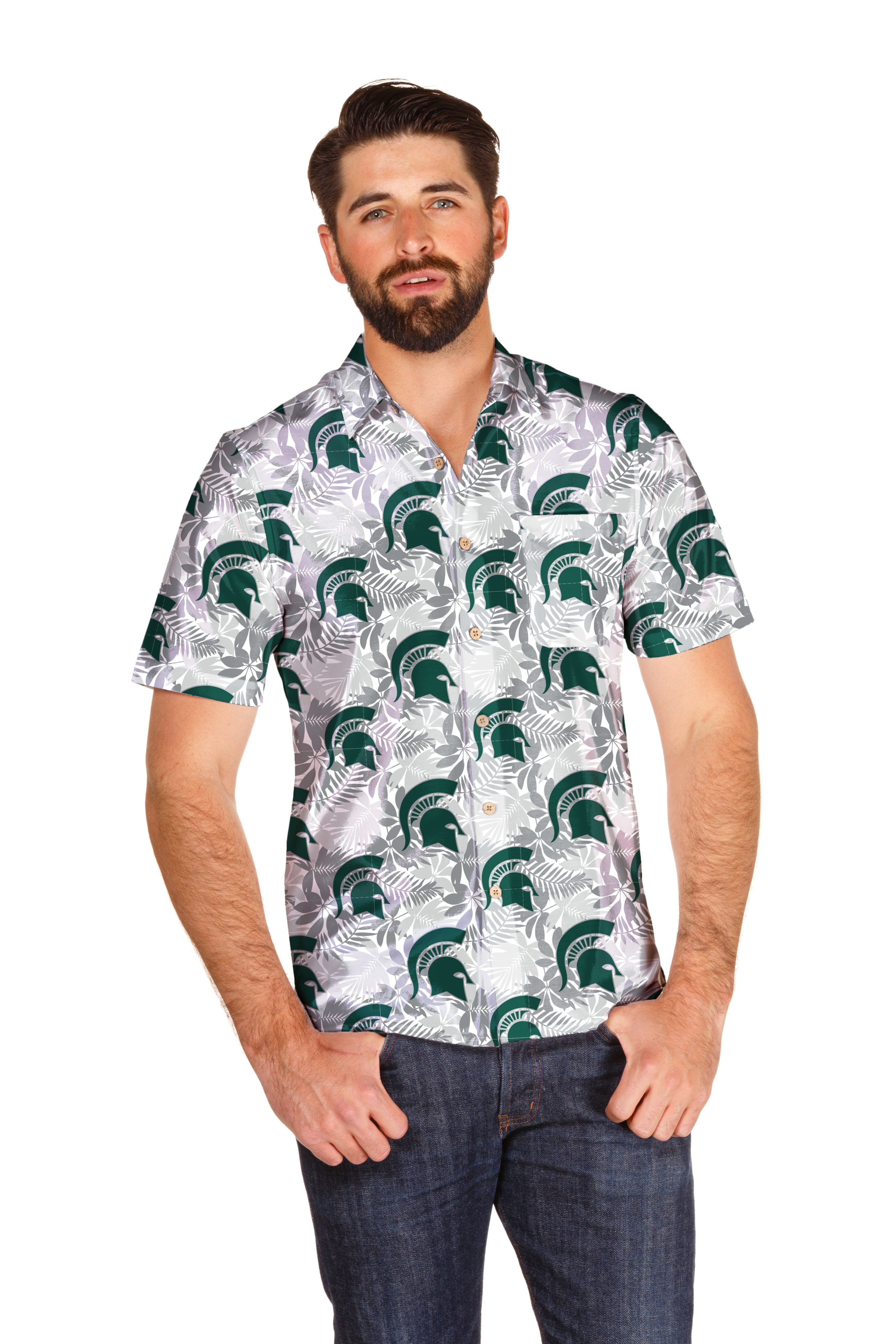 White Michigan State University Hawaiian Shirt – tellumandchop