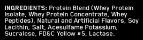 whey protein ingredients