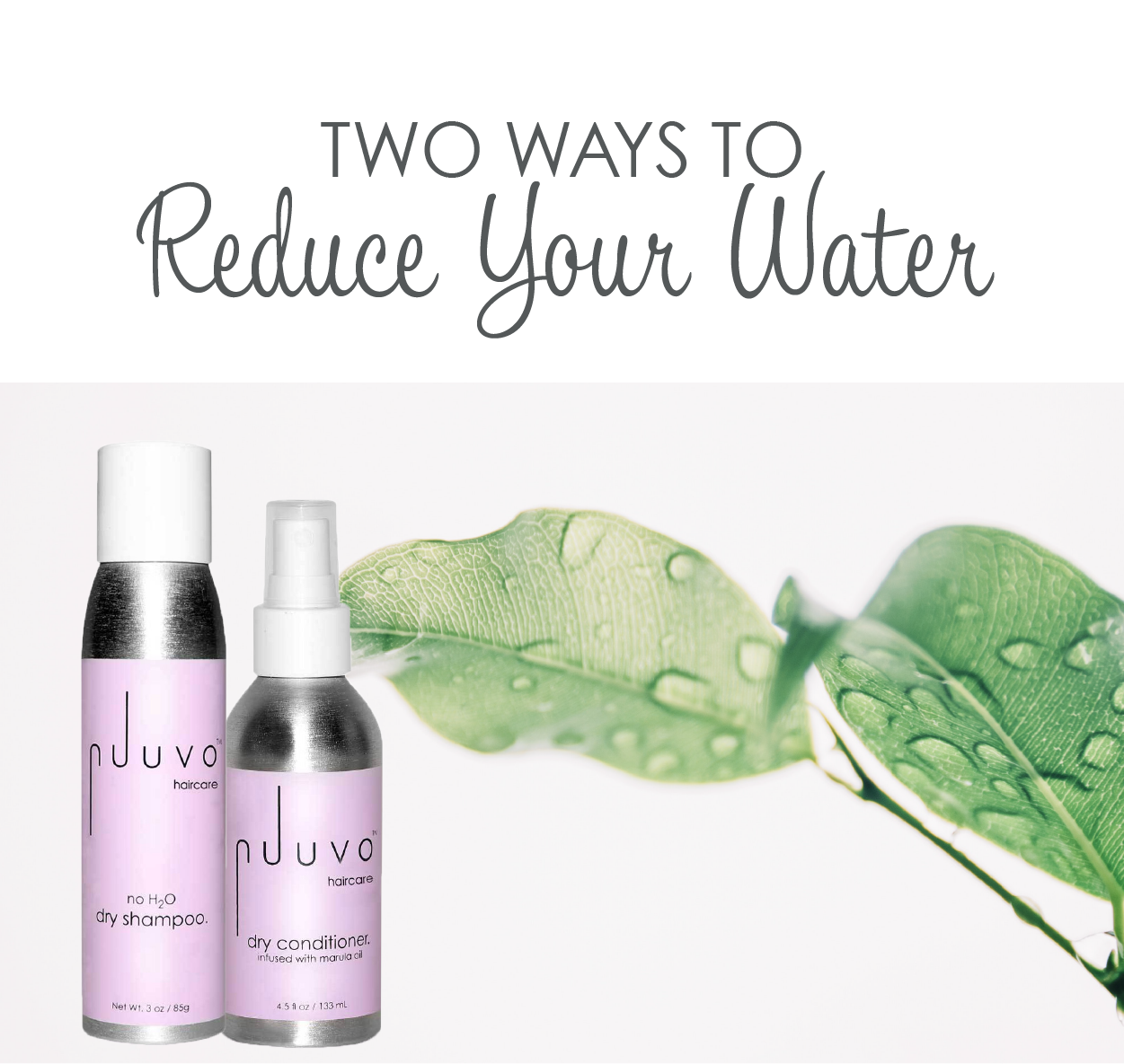 two ways to reduce your water