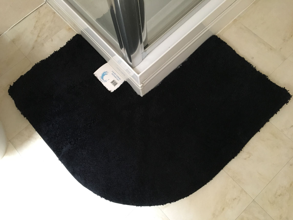 Microfibre Non Slip Corner Shower Mat Cazsplash