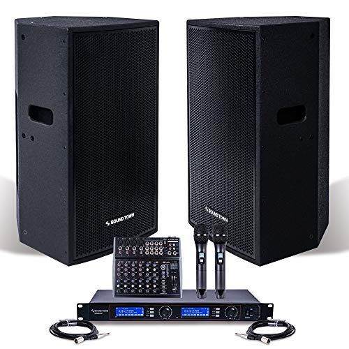 Viskeus vergeven Zakje PA System Set: Powered Speakers, Microphone, Mixer and Cables  (NESO-CARME115-S1) – Sound Town