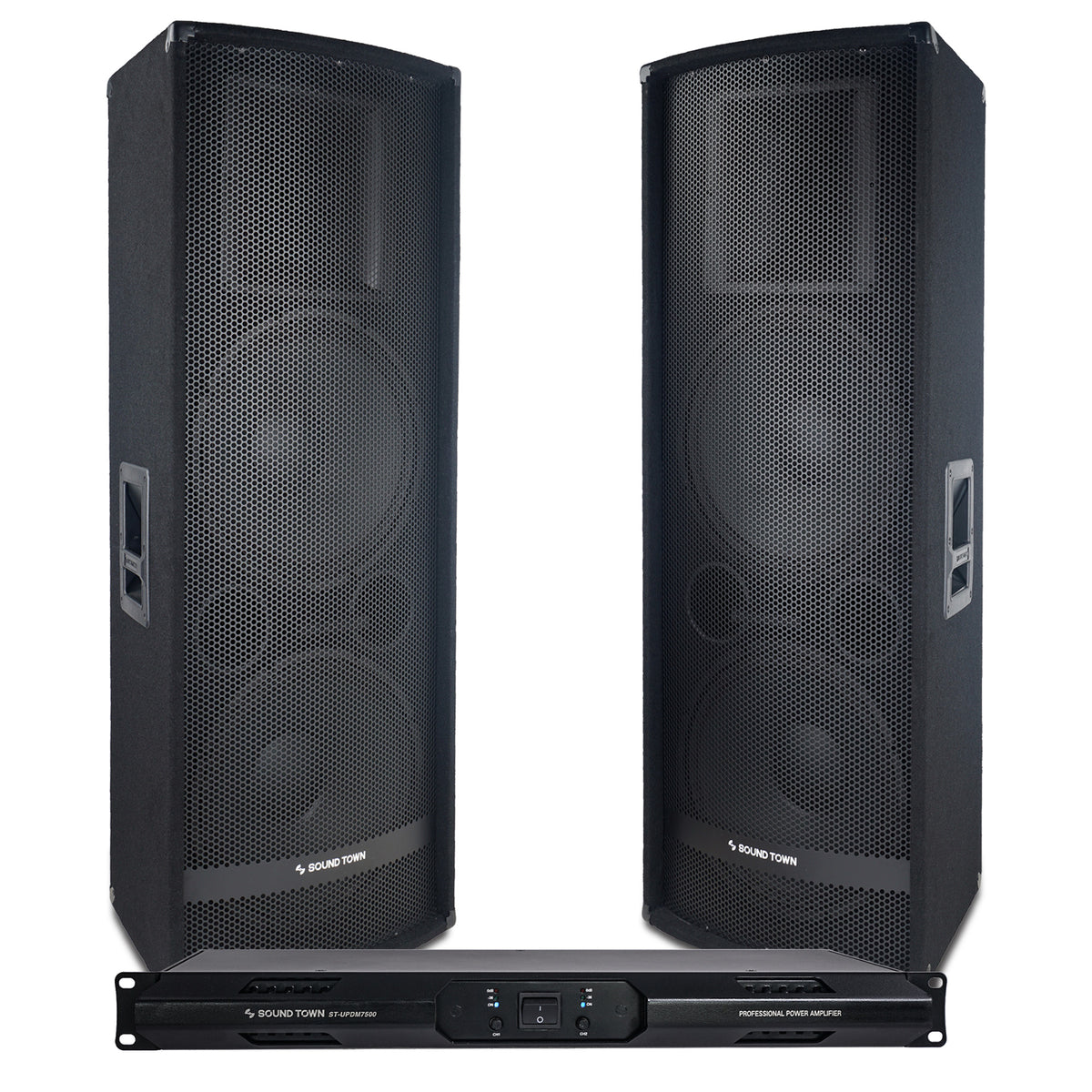 Dual 15 inch Passive PA Speakers 