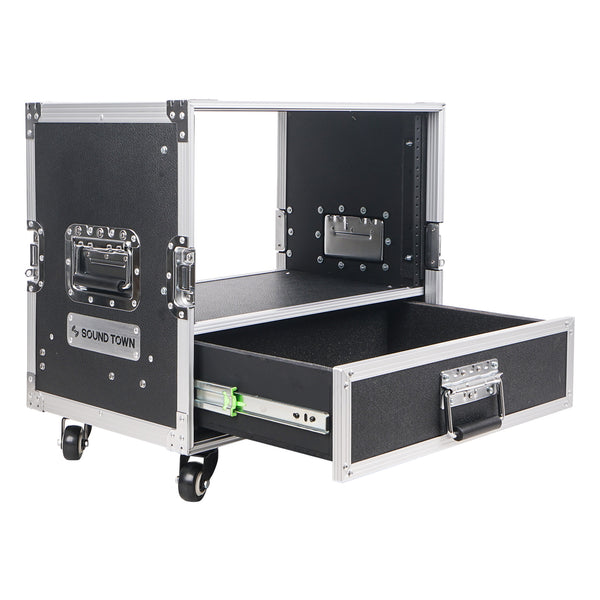 STRC-8U2DR  8U Rack Case with 2U Drawer for 19 Amps/Mixers/Microphone  Receivers – Sound Town