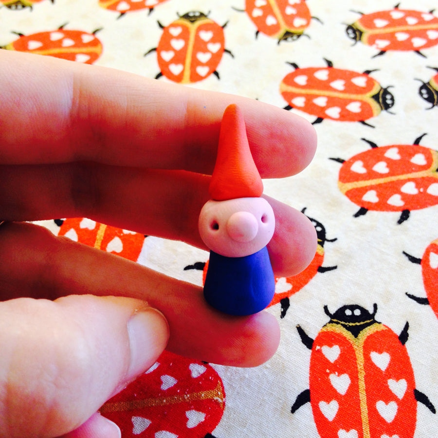 Finished garden gnome DIY eraser made with Creatibles