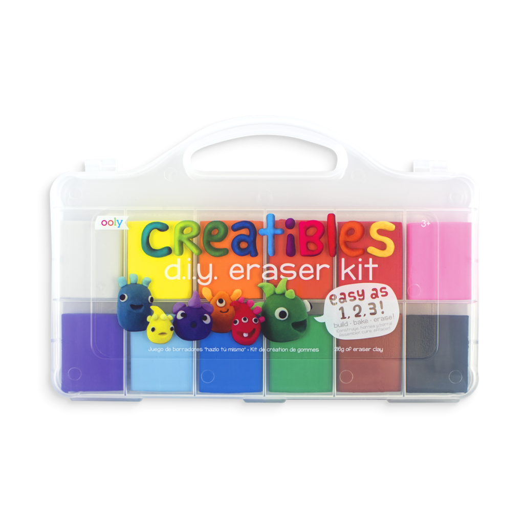 creatibles diy eraser kit with rainbow colors